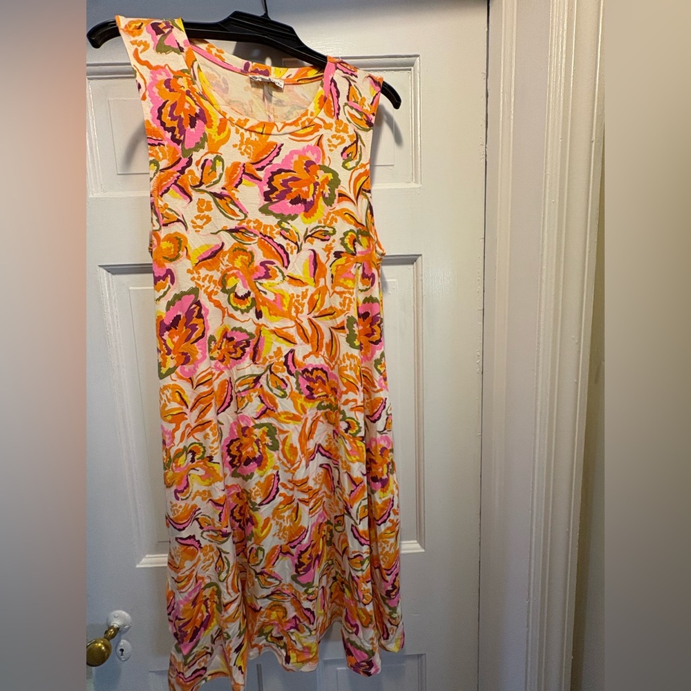 Kate Park Vibrant Floral Midi Dress - Multicolor